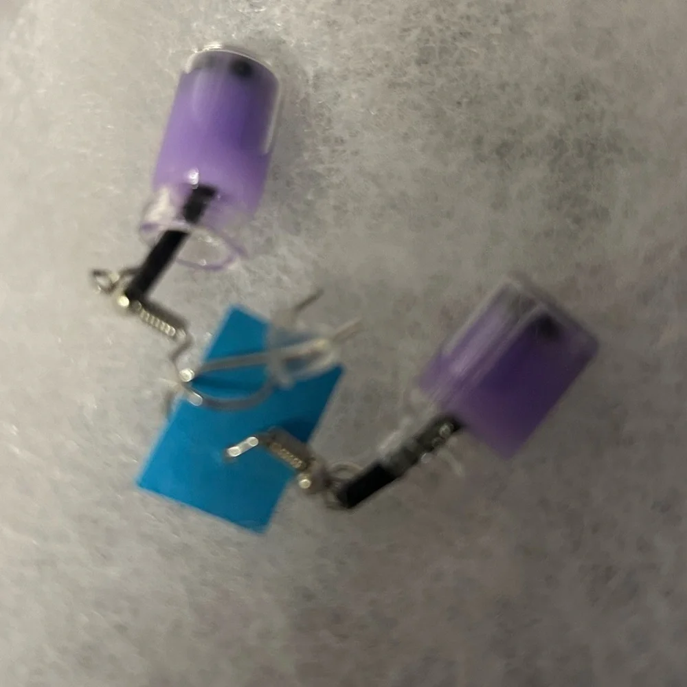 Gorgeous NWT EARRINGS HYPOALLERGENIC stainless sterling silver ceramic c… - Picture 5 of 7